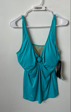 Load image into Gallery viewer, Coco Reef Womens Turquoise Built-In Bra Beach Tankini Swim Top Sz 36C With Tags