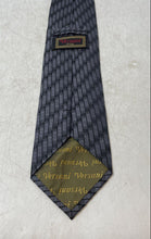 Load image into Gallery viewer, Versani Mens Gray Geometric Adjustable Keeper Loop Formal Pointed Tie One Size