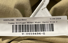 Load image into Gallery viewer, Tommy Hilfiger Womens Khaki Flat Front Slash Pockets Belt Loops Dress Pants Sz 2