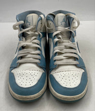 Load image into Gallery viewer, Authentic Nike Womens Air Jordan 1 Mid BQ6472 White Light Blue Sneaker Shoes 9