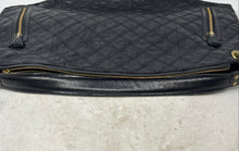 Load image into Gallery viewer, Antonio Melani Womens Black Quilted Leather Single Strap Zip Top Shoulder Bag