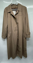 Load image into Gallery viewer, London Fog Womens Khaki Long Sleeve Collared Detachable Hood Trench Coat 14 Reg