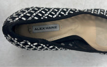 Load image into Gallery viewer, Alex Marie Womens Black Slip-On Pointed Toe Rhinestone Party Pump Heels Size 6