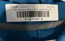 Load image into Gallery viewer, Nike Mens Blue Miami Dolphins Sideline Coach 1/2 Zip NFL Jacket Size XXL