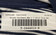Load image into Gallery viewer, Brooks Brothers Mens Black White Striped Short Sleeve Pullover T-Shirt Size XXL