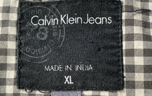 Load image into Gallery viewer, Calvin Klein Jeans Mens Gray Gingham Cotton Long Sleeve Button-Up Shirt Size XL