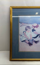 Load image into Gallery viewer, Children Playing On The Beach Painting Framed Portrait Art Print By Mary Cassatt