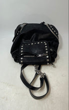 Load image into Gallery viewer, Zara Womens Black Leather Studded Adjustable Detachable Strap Mini Backpack