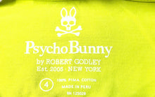 Load image into Gallery viewer, Psycho Bunny Mens Green Pima Cotton Short Sleeve V-Neck Pullover T-Shirt Size 4