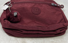 Load image into Gallery viewer, Kipling Womens Keefe Burgundy Adjustable Strap Charm Shoulder Crossbody Bag