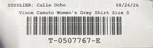 Load image into Gallery viewer, Vince Camuto Womens Gray Printed Sleeveless Ruched Blouse Top Size Small
