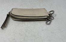 Load image into Gallery viewer, Calvin Klein Womens Cream Textured Leather Corner Zip Lined Wristlet Wallet