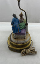 Load image into Gallery viewer, Glazed Porcelain Staffordshire Style Couple Wired Home Decorative Lamp