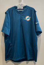 Load image into Gallery viewer, Nike Mens Blue Miami Dolphins Sideline Coach 1/2 Zip NFL Jacket Size XXL