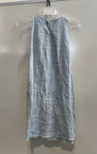 Load image into Gallery viewer, Zara Womens Blue Linen Sleeveless Round Neck Shift Dress Size XS