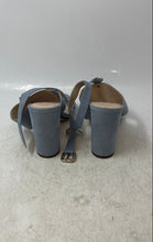 Load image into Gallery viewer, Forever 21 Womens Blue Suede Open Toe Block Heel Strappy Sandals Size 8