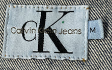 Load image into Gallery viewer, Calvin Klein Jeans Womens Blue Denim Cotton Cropped Button Front Jacket Size M