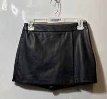 Load image into Gallery viewer, Zara Womens Black Side Zip Asymmetrical Wrap Front Mini Skort Size XS