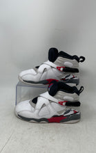 Load image into Gallery viewer, Nike Boys Air Jordan 8 305369-100 White Black Lace-Up Sneakers Shoes Size 3Y