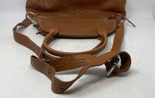 Load image into Gallery viewer, Puntotres Womens Orange Leather Inner Pockets Adjustable Strap Shoulder Bag