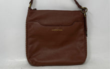 Load image into Gallery viewer, Lucky Brand Womens Brown Pebbled Leather Adjustable Strap Zip Top Crossbody Bag