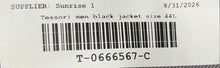 Load image into Gallery viewer, Tessori Mens Black Long Sleeve Notch Collar Four-Button Blazer Size 44L