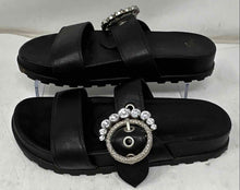 Load image into Gallery viewer, Karl Lagerfeld Womens Brinda Color Black Open Toe Slip-On Slide Sandals Size 7M
