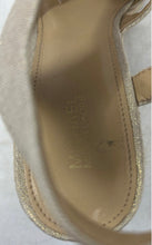 Load image into Gallery viewer, Michael Kors Womens Berkley Gold & Beige Zip Wedge Espadrille Sandals Size 10M