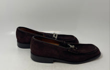 Load image into Gallery viewer, Brassboot Mens Brown Suede Slip-On Round Toe Block Heel Loafer Shoes Size 9