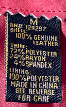 Load image into Gallery viewer, Iman Womens Red Long Sleeve Front Pockets Full-Zip Motorcycle Jacket Size Medium