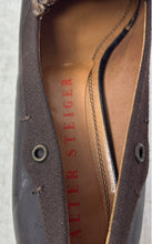 Load image into Gallery viewer, Walter Steiger Womens Brown Leather Square Toe Kitten Pump Heels Size EUR 40