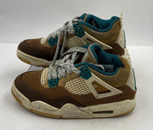 Load image into Gallery viewer, Authentic Nike Boys Air Jordan 4 Retro Brown Green Sneaker Shoes Size 5Y Stained