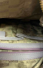 Load image into Gallery viewer, Michael Kors Womens Purple Leather Inner Pocket Zipper Medium Shoulder Bag