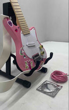 Load image into Gallery viewer, FAO Schwarz Pink Sparkle Stickers 6 String Beginner Electric Guitar Not Tested