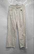 Load image into Gallery viewer, Zara Womens Beige Denim Light Wash Raw Hem Pockets Straight Leg Jeans Size 6