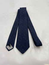 Load image into Gallery viewer, Christian Dior Mens Dark Blue Geometric Print Adjustable Long Designer Tie