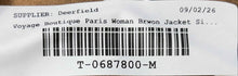 Load image into Gallery viewer, Voyage Boutique Paris Womens Brown Full-Zip Motorcycle Jacket Size XS