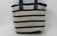 Load image into Gallery viewer, The Sak Womens White Blue Charm Inner Pocket Shoulder Strap Satchel Purse