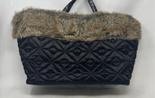 Load image into Gallery viewer, Nine West Womens Black Leather Quilted Double Handle Tote Purse