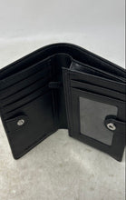 Load image into Gallery viewer, Michael Kors Womens Black Gray Signature Print ID & Card Slots Bifold Wallet