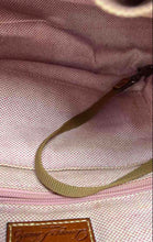 Load image into Gallery viewer, Dooney & Bourke Womens Beige Brown Leather Bottom Studs Medium Satchel Bag