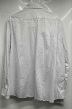 Load image into Gallery viewer, Michael Kors Mens White Blue Geometric Pattern Long Sleeve Dress Shirt Size 17.5
