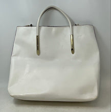 Load image into Gallery viewer, Zara Womens White Leather Detachable Strap Double Handle Shoulder Tote Handbag