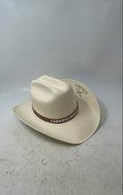 Load image into Gallery viewer, Molmart Hats Mens White Leather Band Wide Brim Durango Western Cowboy Hat