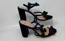 Load image into Gallery viewer, J.Crew Womens Stella Bow Multicolor Open Toe Block Strappy Heels Size 8