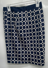 Load image into Gallery viewer, The Limited Womens Blue White Polka Dot Back Zip Straight & Pencil Skirt Size 0