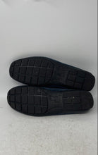 Load image into Gallery viewer, Saks Fifth Avenue Mens Blue Suede Slip-On Penny Loafer Shoes Size 11.5