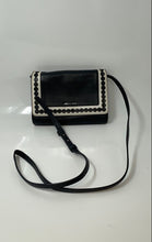 Load image into Gallery viewer, Michael Kors Womens Black & White Inner Pocket Adjustable Strap Crossbody Purse