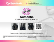 Load image into Gallery viewer, Authentic Tory Burch Womens Cherie Black Side Zip Wedge Ankle Bootie Size 7M