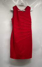 Load image into Gallery viewer, Calvin Klein Womens Red Sleeveless Round Neck Back Zip Sheath Dress Size 10